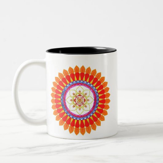 Boho Elegant Rhythmic Euphoria Zweifarbige Tasse (Links)