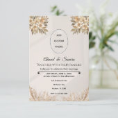 Boho Elegant Rustic Floral Wedding RSVP Karte (Stehend Vorderseite)