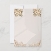 Boho Elegant Rustic Floral Wedding RSVP Karte (Rückseite)