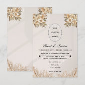 Boho Elegant Rustic Floral Wedding RSVP Karte (Vorne/Hinten)