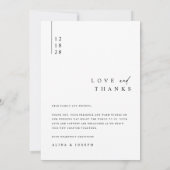 Boho Elegant Rustic Foto Wedding Dankeskarte (Rückseite)