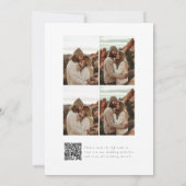 Boho Elegant Script QR Code Foto Hochzeit Einladung (Rückseite)