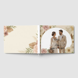 Boho Elegant Wedding Guest Book – Romantic Keepsak Gästebuch