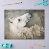 Boho Elegant White Horse Seidenpapier (Basteln)