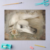 Boho Elegant White Horse Seidenpapier (Basteln)