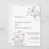 Boho Elegant Wildblume Wedding Einladung (Vorderseite)