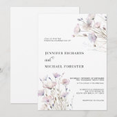 Boho Elegant Wildblume Wedding Einladung (Vorne/Hinten)