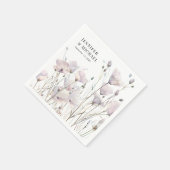 Boho Elegant Wildblume Wedding Serviette (Ecke)