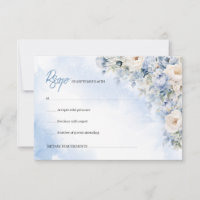 Boho Elegant Winterstaubblau und Elfenbeinblauer B