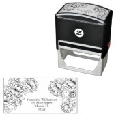 Boho Elegante Botanische Blumenstrasse Permastempel (Beispiel)