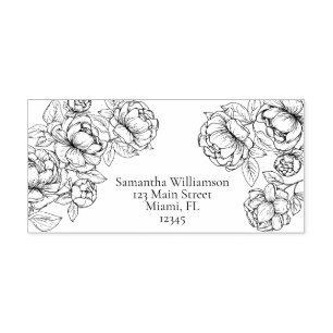 Boho Elegante Botanische Blumenstrasse Permastempel
