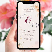 Boho elegante botanische Hochzeit Flyer