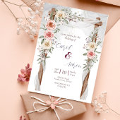 Boho elegante botanische Hochzeit Flyer