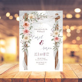 Boho elegante botanische Hochzeit Flyer
