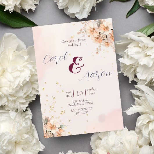 Boho elegante botanische Hochzeit Flyer