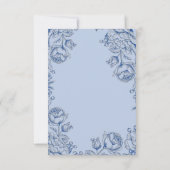 Boho Elegante Garden Flora Dusty Blue UAWG RSVP Karte (Rückseite)