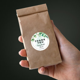 Boho elegante moderne Grünanlage Eukalyptus Hochze Runder Aufkleber