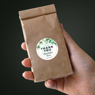 Boho elegante moderne Grünpflanzen Eukalyptus-Hoch Runder Aufkleber