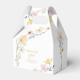 Boho elegante Pastel Wildblumen Babydusche Geschenkschachtel