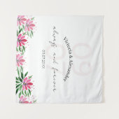 Boho Elegante Pinacoteca comunale Lotus Blume Wandteppich (Vorderseite (Horizontal))