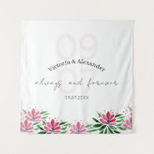 Boho Elegante Pinacoteca comunale Lotus Blume Wandteppich (Vorderseite)