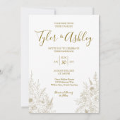 Boho Elegante romantische Hochzeit der Rustikalen  Einladung (Rückseite)