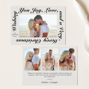 Boho-Elegante Schrift-Typografie-Foto Feiertagskarte