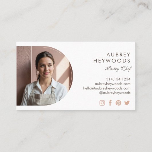 Boho Elegante Wasserfarben Blumen Cupcake Bäckerei Visitenkarte (Rückseite)