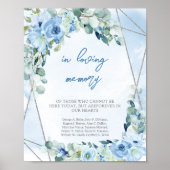 Boho Elegante weiche blaue Aquarell In liebevoller Poster (Vorne)