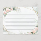 Boho Elegante weiche Pastellfarben Rose Grünrezept (Rückseite)