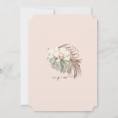 BOHO Elegante White Orchid Tropical Wedding Einladung (Rückseite)