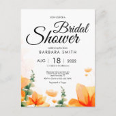 Boho Elegante Wildblume Brautparty Postkarte (Vorderseite)