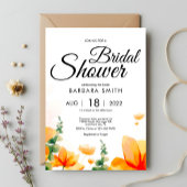 Boho Elegante Wildblume Brautparty Postkarte