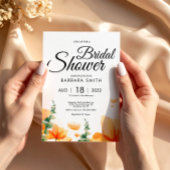 Boho Elegante Wildblume Brautparty Postkarte