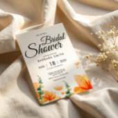 Boho Elegante Wildblume Brautparty Postkarte