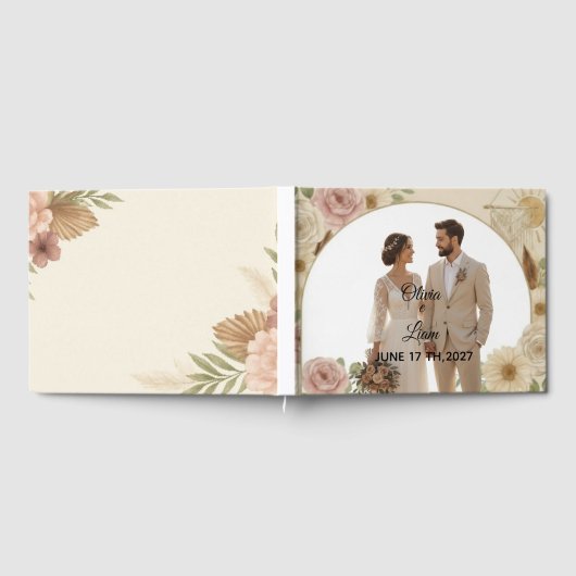Boho-Elegantes Hochzeitsgästebuch – Romantisches E Gästebuch (Voll)
