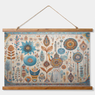 Boho Elements Wall Hanging Wandteppich Mit Holzrahmen