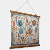 Boho Elements Wall Hanging Wandteppich Mit Holzrahmen (Gewinkelt)