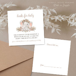 Boho Elephant Baby Showbuchanfrage Begleitkarte