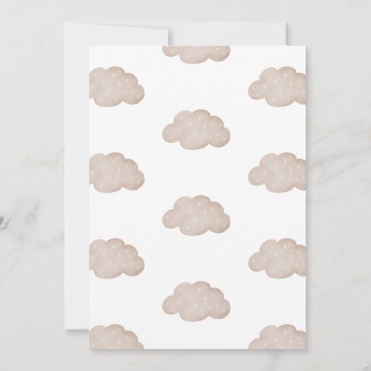 Boho Elephant Baby Shower Einladung (Rückseite)