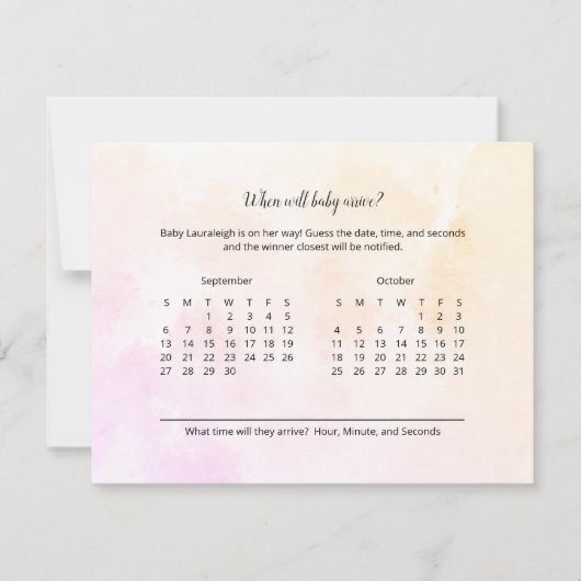 Boho Elephant Baby Shower Vorhersage Ankunft (Vorderseite)