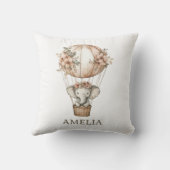 Boho Elephant Hot Air Ballon Kinderzimmer Kissen (Rückseite)