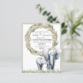 Boho Elephant Mutter Pampas Grass Baby Dusche (Stehend Vorderseite)
