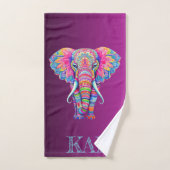 Boho Elephant - Personalisiertes Mandala Design Badhandtuch Set (Handtuch)