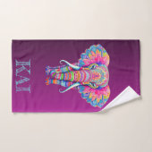 Boho Elephant - Personalisiertes Mandala Design Badhandtuch Set (Handtuch)