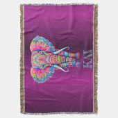 Boho Elephant - Personalisiertes Mandala Design Decke (Vorderseite Vertikal)