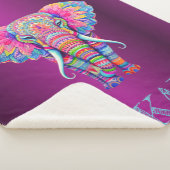 Boho Elephant - Personalisiertes Mandala Design Sherpadecke (3/4)