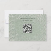 Boho Elfenbein-Bogen-Hochzeit mit QR-Code-RSVP-Kar RSVP Karte (Rückseite)