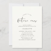 Boho-Elfenbein-Script Hochzeits-Brautparty-Foto Einladung (Vorderseite)