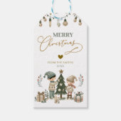 Boho Elves Merry Weihnachtsgeschenke Tags Geschenkanhänger (Vorderseite)